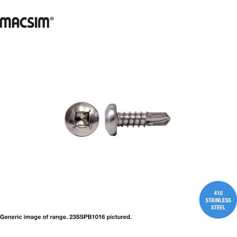 SCREW SDM PAN SS 10-16 X 20 SQ DRV
